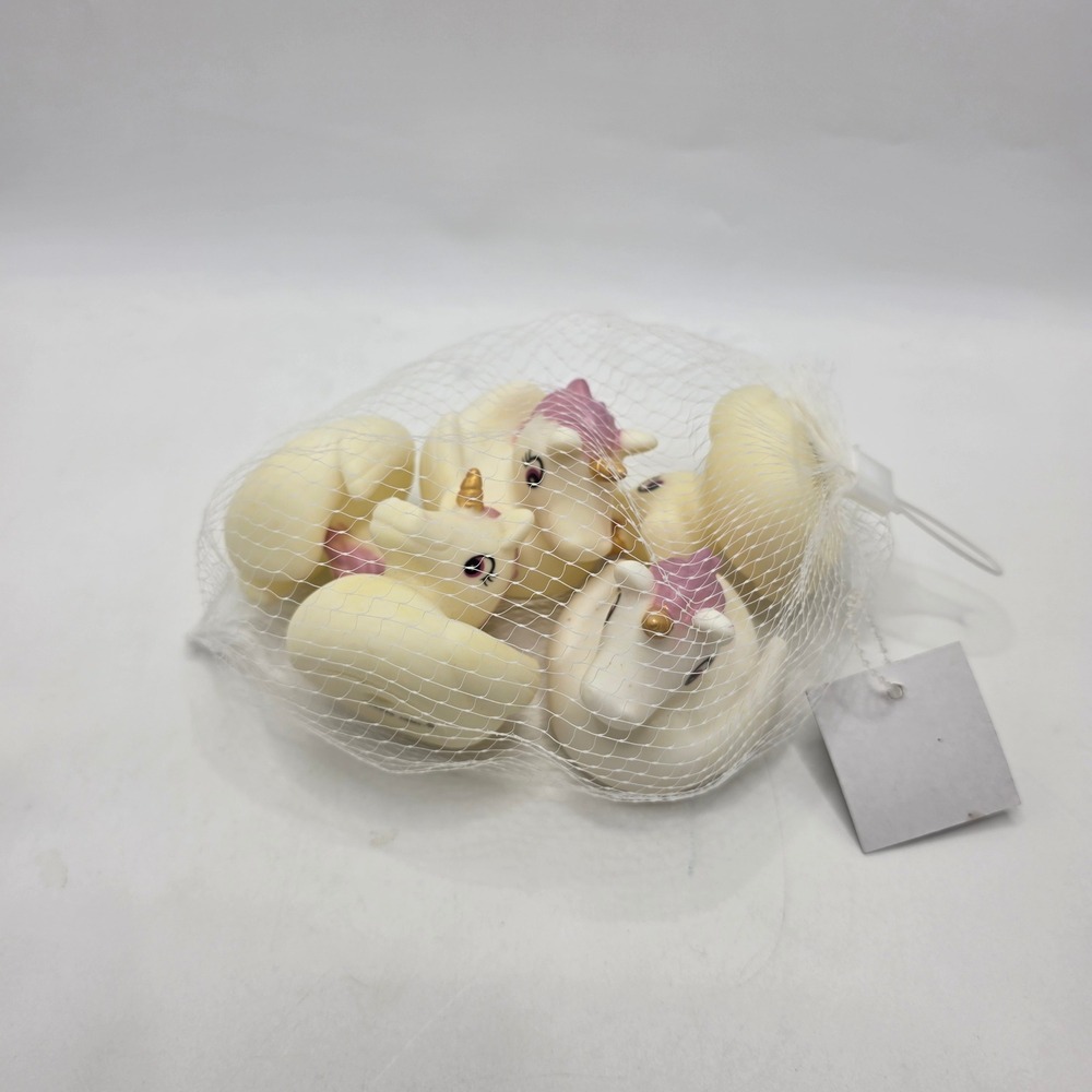Hobby Lobby Unicorn Bath Toy Set Cream Pink Gold Horn Floating Party Favor 5pk